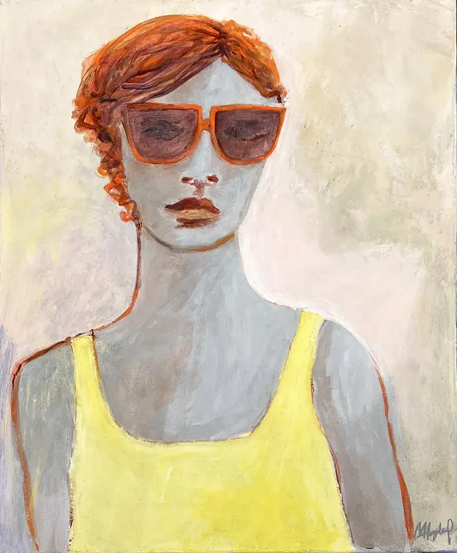 Oljemålning I sol och skugga av Monica Hagebrand