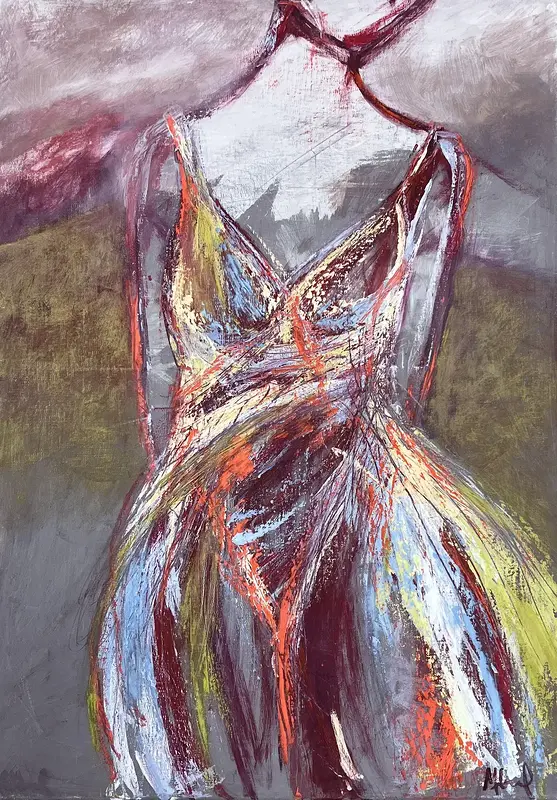 Oljemålning Som i ett landskap av Monica Hagebrand