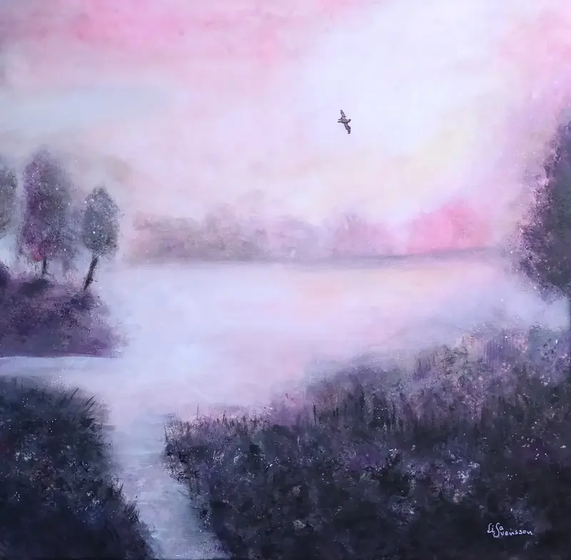 Akrylmålning Evening spirit av Lisa Svensson