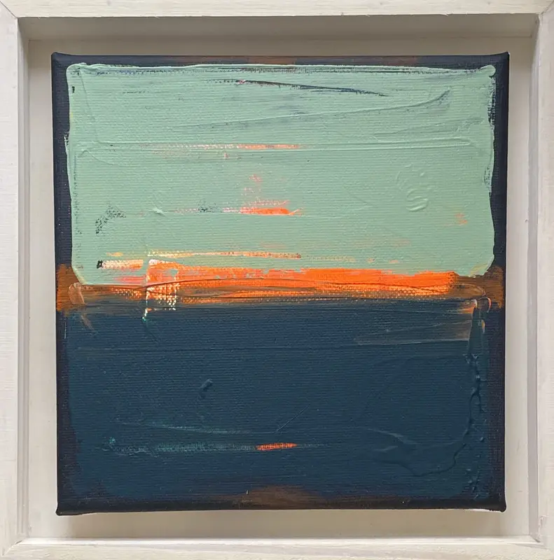 Akrylmålning Bruce åker och himmel av Linnea Larsson