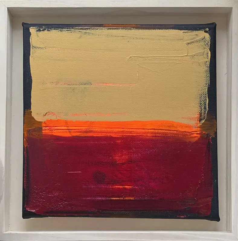 Akrylmålning Heaven and earth on fire av Linnea Larsson