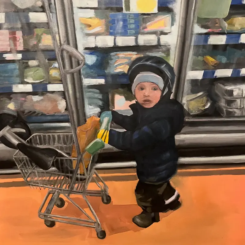 Oljemålning Coop i Årsta av Marie-Louise Cajback