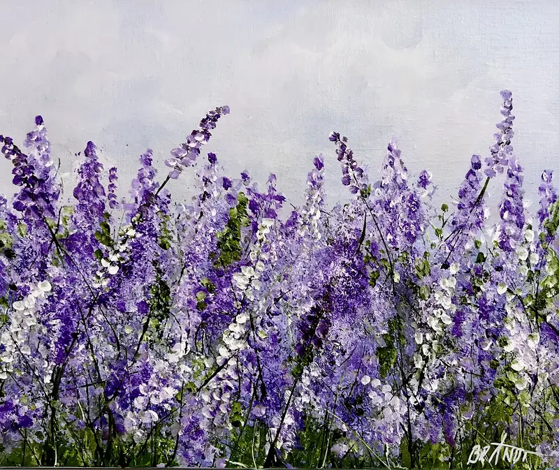 Akrylmålning PRÉ DE LAVANDE av Anna Artistockholm Brandt