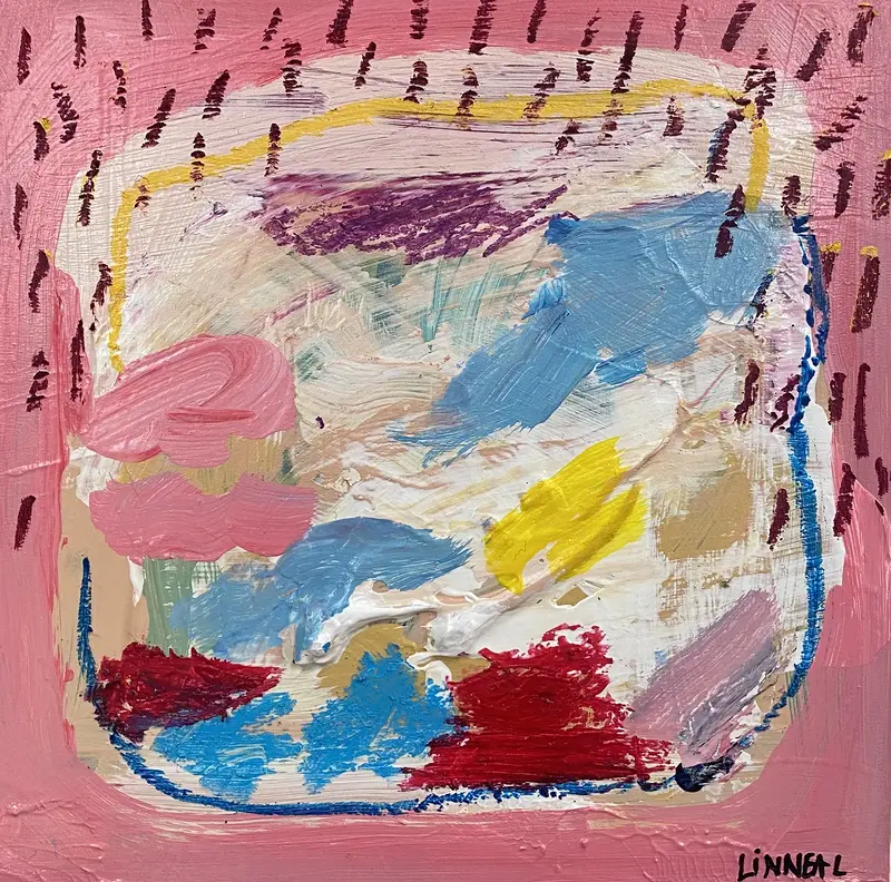 Akrylmålning Primal scream av Linnea Larsson