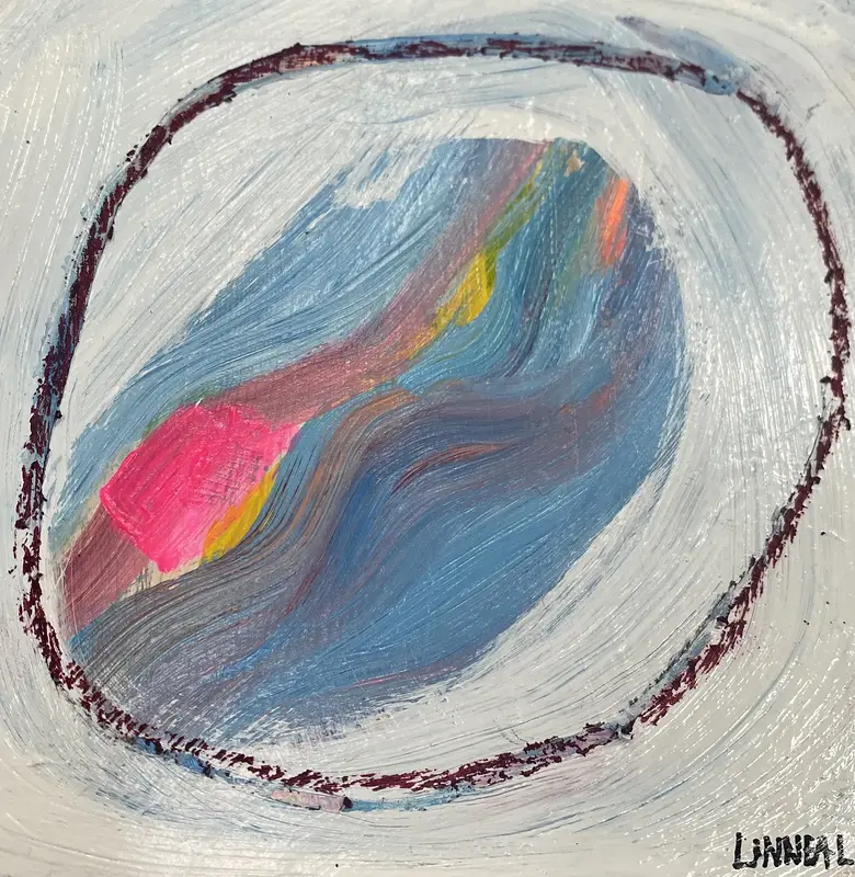 Akrylmålning The Cure nesting av Linnea Larsson