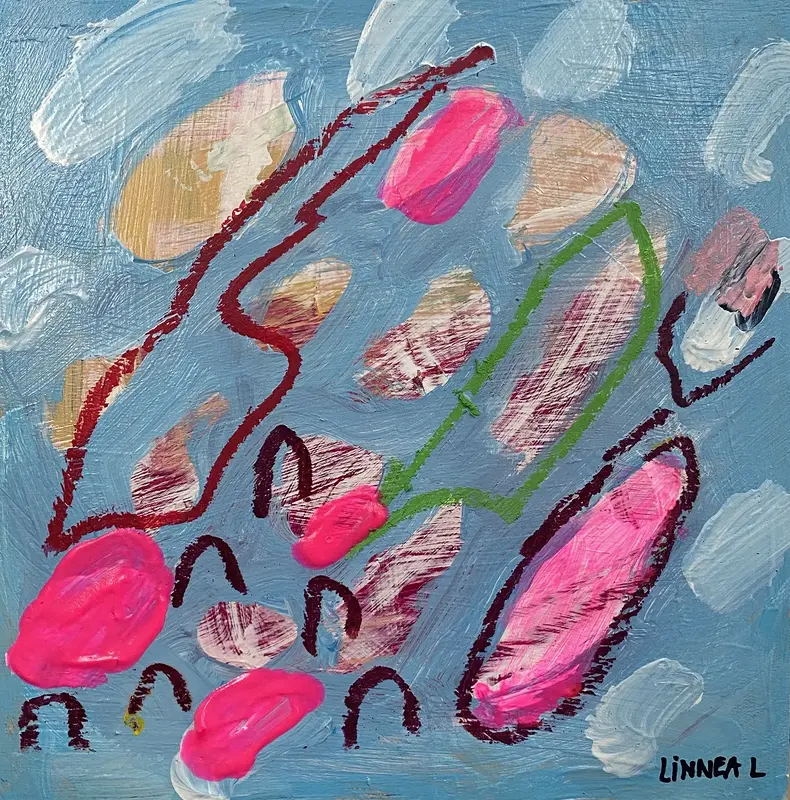 Akrylmålning The Velvet Underground av Linnea Larsson