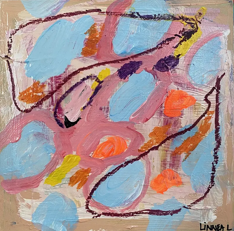 Akrylmålning Kents pärlor av Linnea Larsson