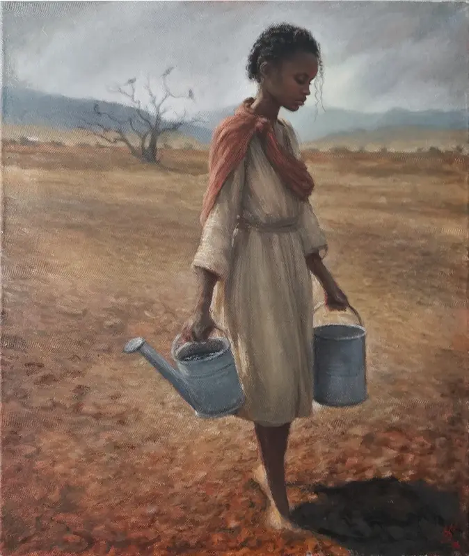 Oljemålning Vatten av Stefan Nyman