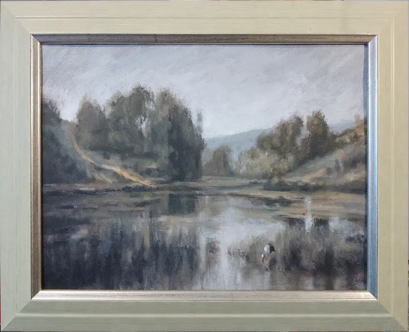 Oljemålning Häger #2 av Stefan Nyman