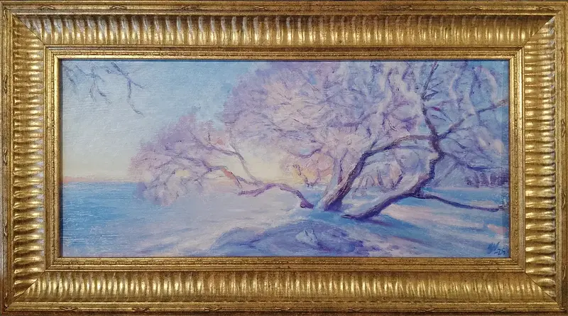 Oljemålning Sovande hare av Stefan Nyman