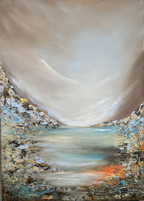 Akrylmålning Tystnad i färg av Csilla Seres