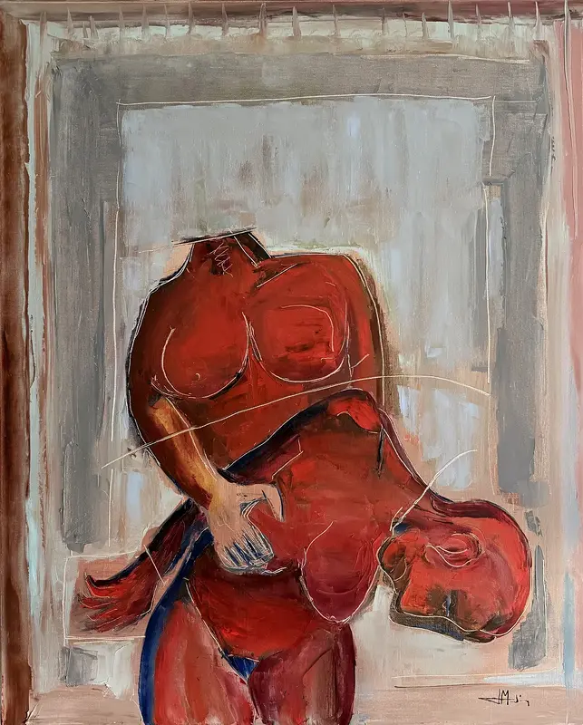 Oljemålning Rebellion, suppressed av Joao Medina