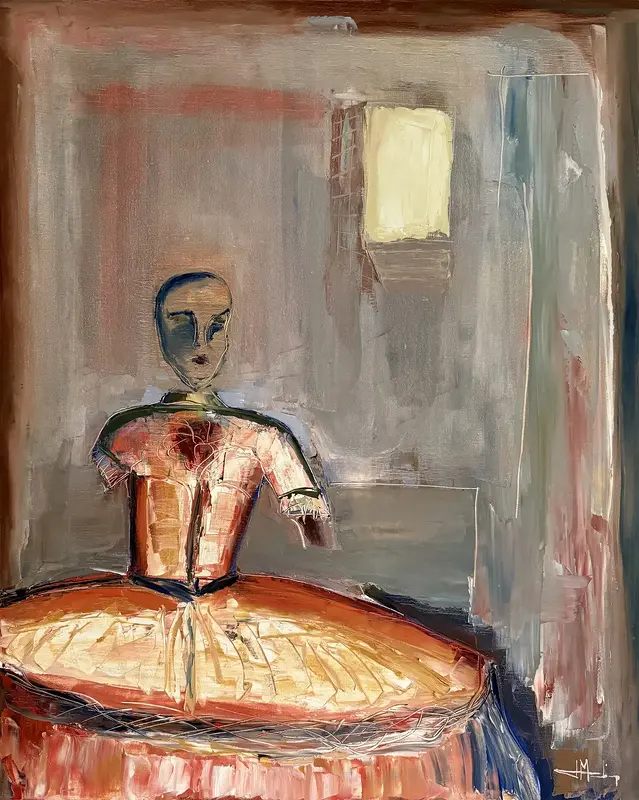 Oljemålning La infanta solitaria (the lonely princess) av Joao Medina