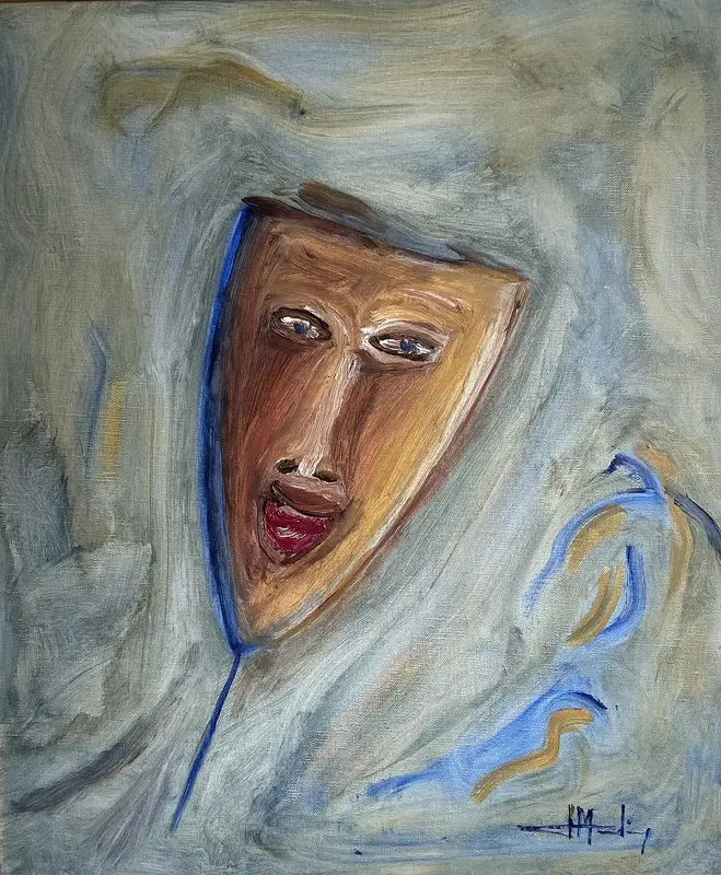 Oljemålning Comedy av Joao Medina