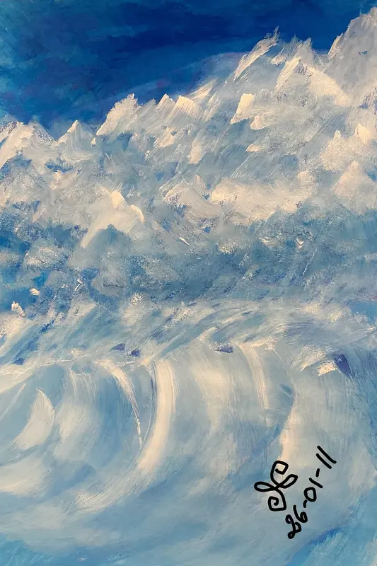 Akrylmålning Sea av Thomas Niklasson