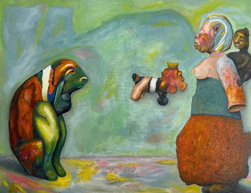 Oljemålning The burden of creation av Bogdan Murg-Perlmutter