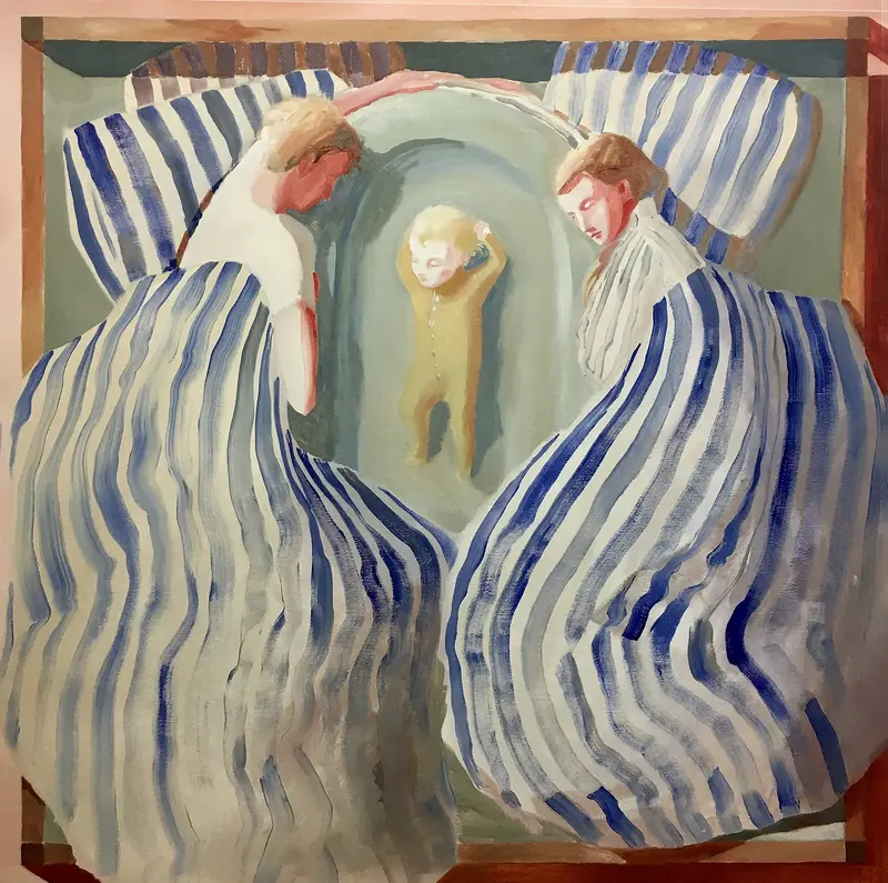 Oljemålning Sängen II av Josefin Gustafsson