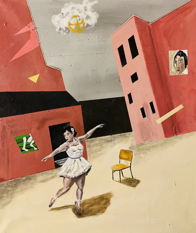 Akrylmålning JerseyGirl av Håkan Bystedt