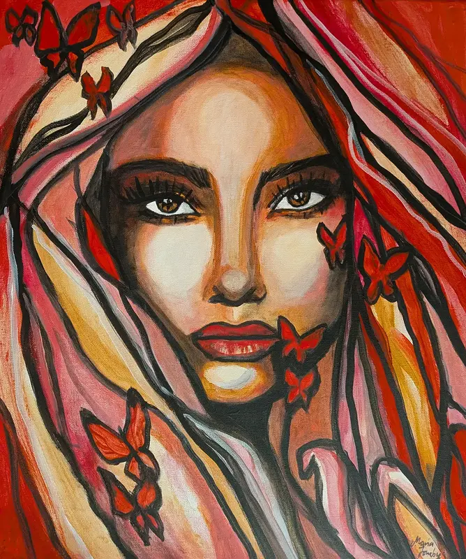 Akrylmålning Vivaldi-Höst av Maria Joneby