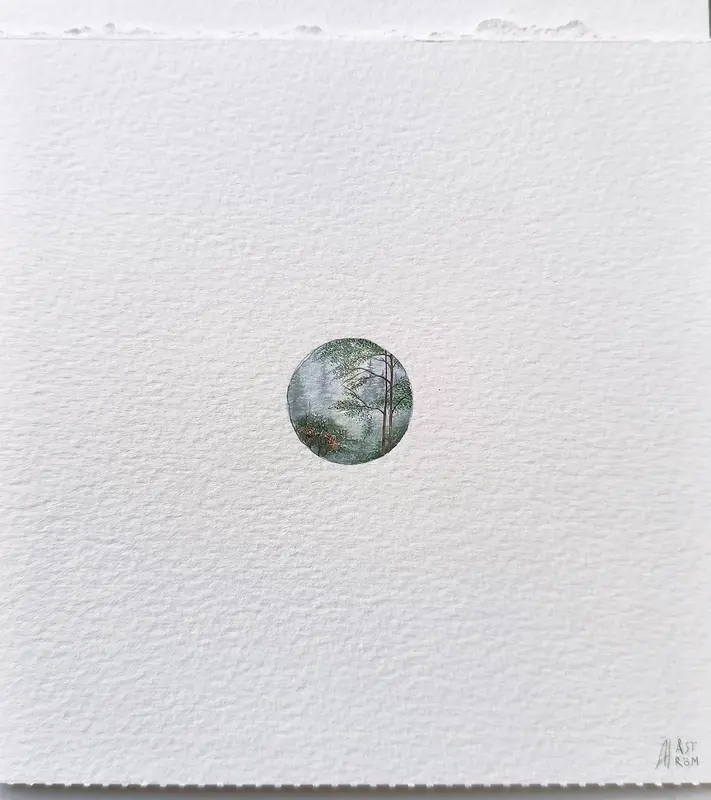 Akvarell Just be av Anna Åström