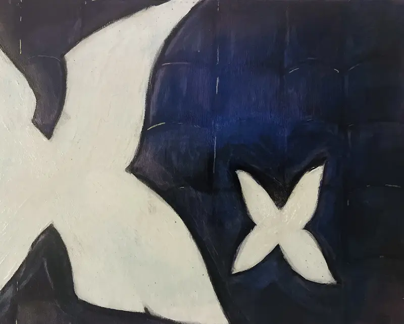 Akrylmålning av Camilla .