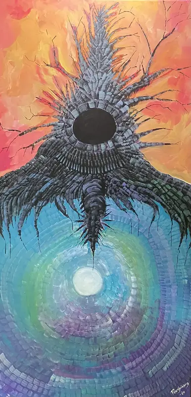 Akrylmålning av Peter Grönberg