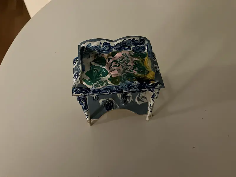 Akrylmålning Skötbord av Johanna Karlsson