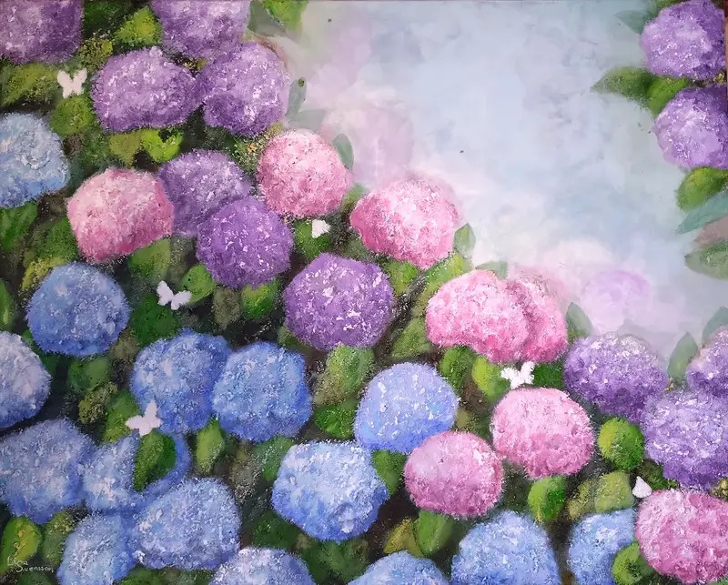 Akrylmålning Dream garden av Lisa Svensson