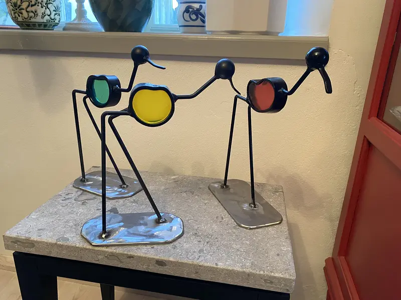 Skulptur Fåglar i grupp av Stefan Skimutis