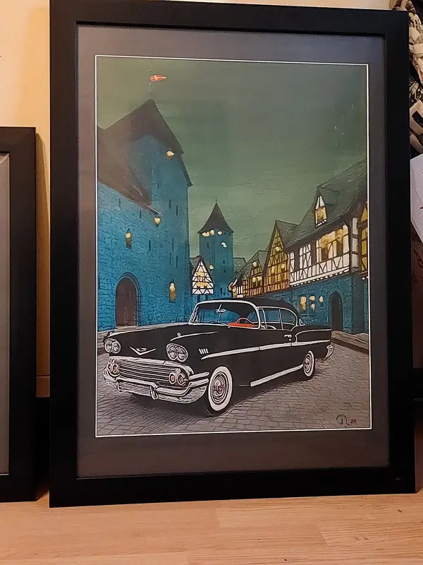 Akrylmålning Blair 1958 av Berg Tony