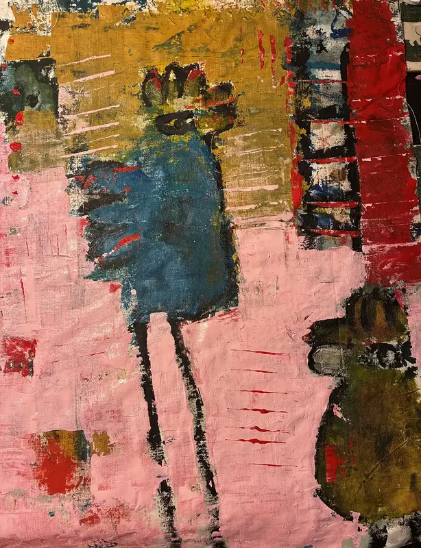 Akrylmålning Hej av Marianne Björn