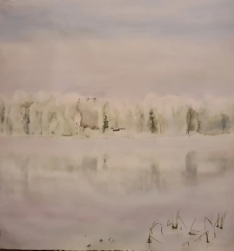 Akvarell Frostmorgon av Into Särkelä