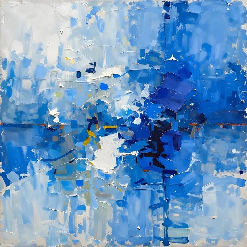 Blått och vit II av Harri Ylikomi