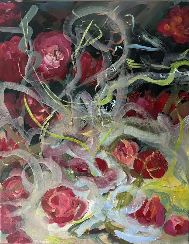 Akrylmålning Tyst, men inte tomt av MALIN Ridderfors