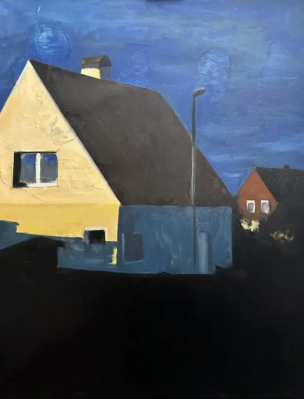 Oljemålning Höganäshus av Thomas Ekdahl