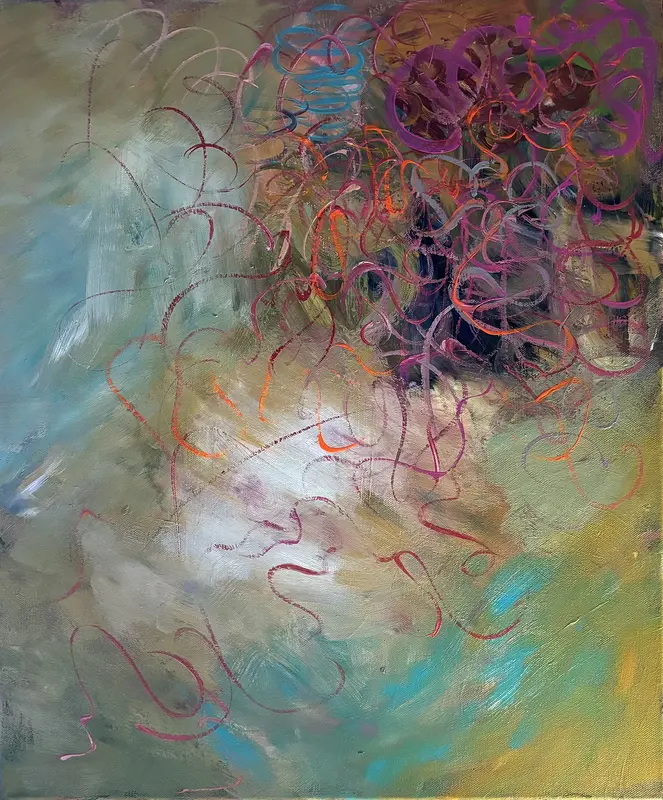 Akrylmålning Där tog det slut av MALIN Ridderfors