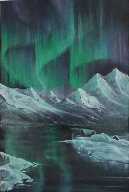 Oljemålning February av Marika Soldati