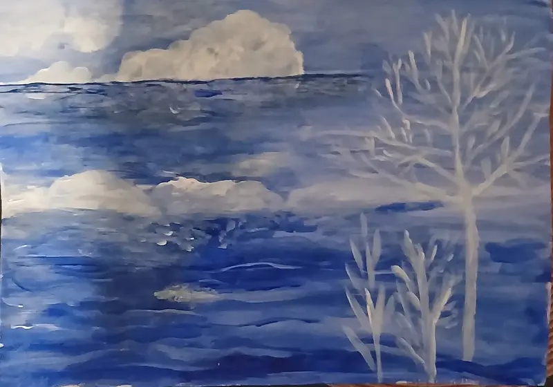 Akrylmålning Fin utsikt av Monica Hamberg