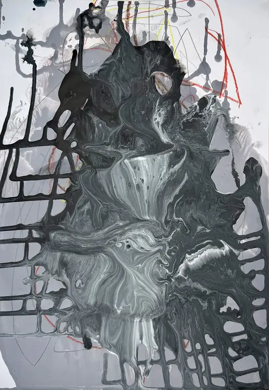 Akrylmålning Untitled av Marie Eriksson