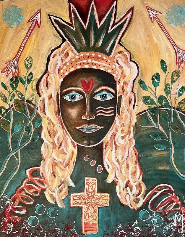 Akrylmålning Trust av Maria Johansson