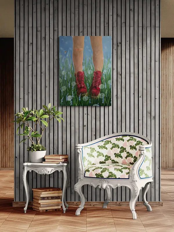 Akrylmålning Sommarskor av Tutta Domenstam