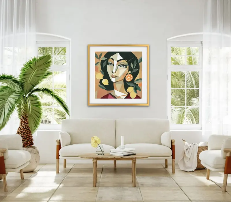 Akrylmålning Secret Garden - Gicleé tryck av Hesho Serray