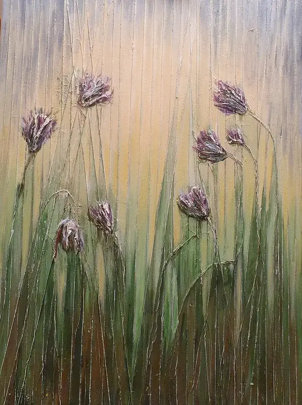 Akrylmålning Ängen av Gunilla Kamperin