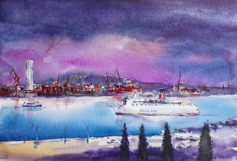 Akvarell av Jugoslav Pavic