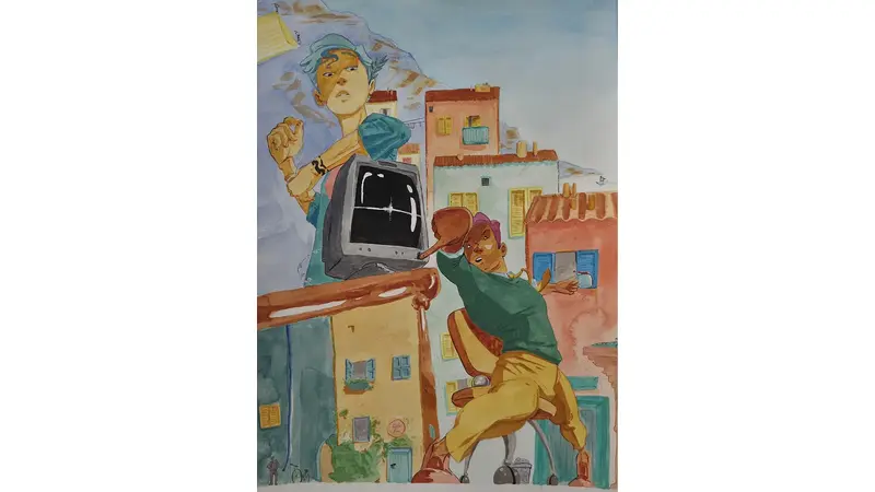 Akvarell Konfidentiellt av Zacharias Fransson