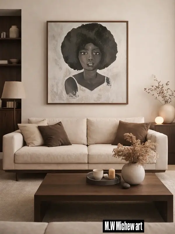 Akrylmålning Curles av Michelle W