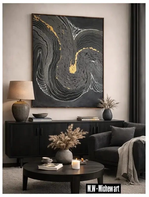 Akrylmålning Flow av Michelle W
