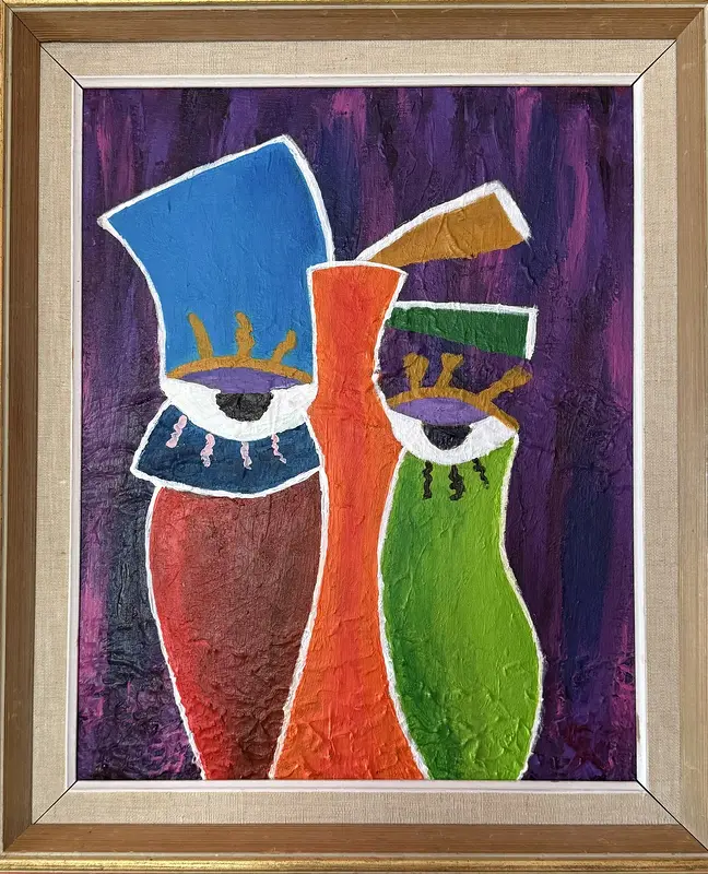 Akrylmålning Abstrakt 1 av Göran Karjaluoto