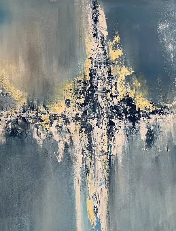 Akrylmålning Blue Abstract av Amie Norrman Söderman