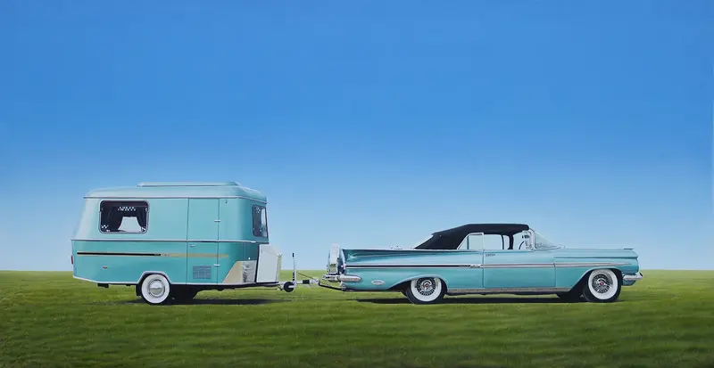 Oljemålning Summer Holiday av Anna C Eriksson